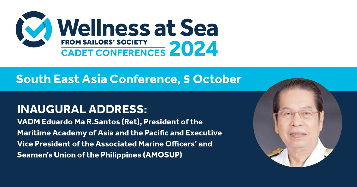 Senior Vice Admiral heads an impressive list of speakers at Sailors’ Society Cadet Conference.